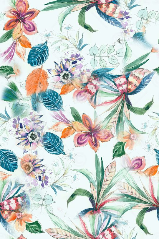 植物印花华亿平台图片