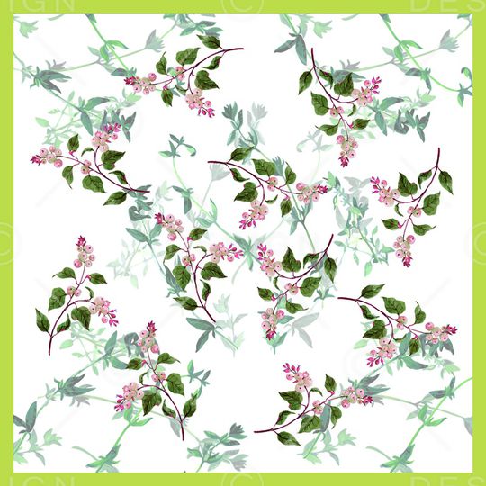 手绘花卉印花华亿平台图片