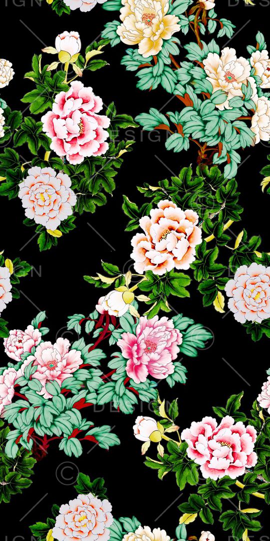 花卉印花华亿平台图片