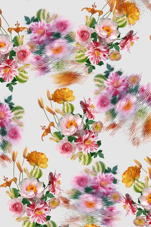 花卉印花华亿平台图片