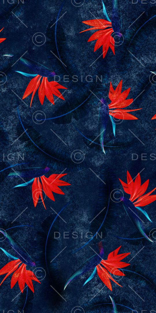 手绘花卉印花华亿平台图片