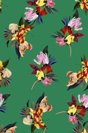 抽象花卉印花华亿平台图片