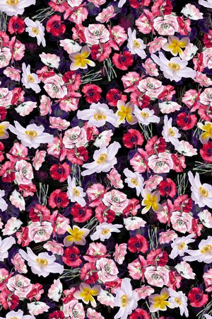 手绘玫瑰印花华亿平台图片