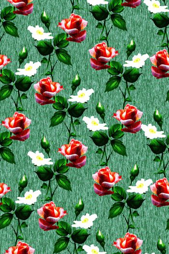 玫瑰花印花华亿平台图片