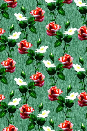 玫瑰花印花华亿平台图片