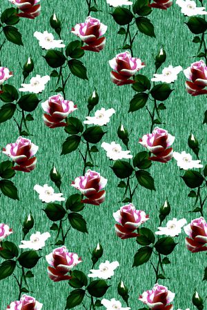 玫瑰花印花华亿平台图片