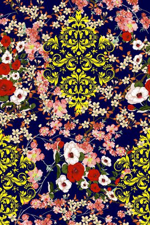 小碎花印花华亿平台图片