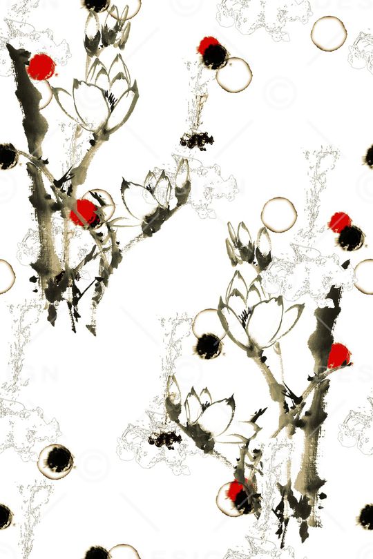 花卉印花华亿平台图片