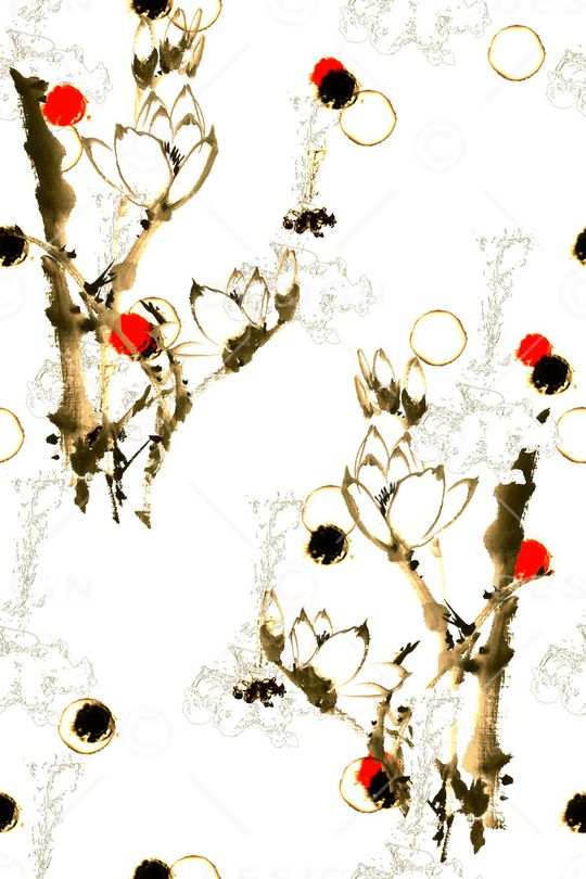 花卉印花华亿平台图片