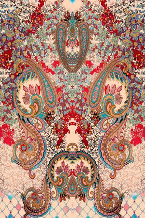 民族花卉印花华亿平台图片