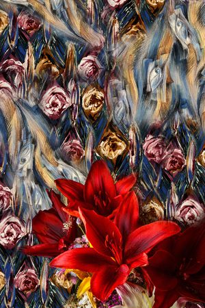 花卉印花华亿平台图片