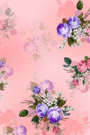 花卉印花华亿平台图片