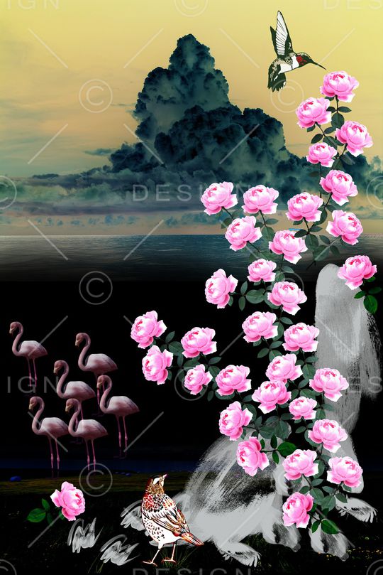 鸟印花华亿平台图片