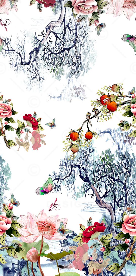 中国风印花华亿平台图片