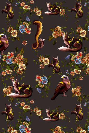 动物花卉印花华亿平台图片