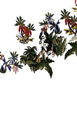 动物花卉印花华亿平台图片