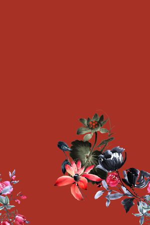 花卉印花华亿平台图片