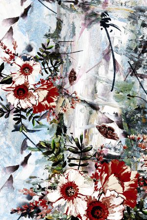 花卉印花华亿平台图片