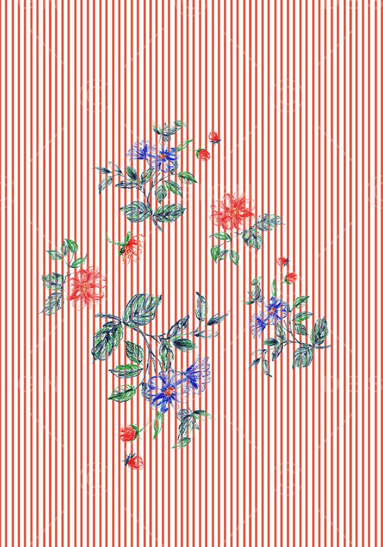 花卉印花华亿平台图片