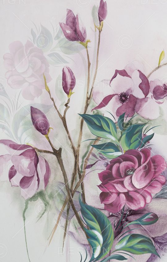 花卉印花华亿平台图片