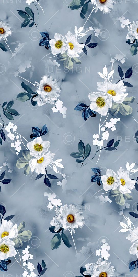 朦胧花卉印花华亿平台图片