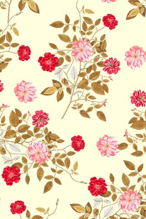 手绘花卉印花华亿平台图片