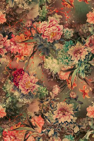 牡丹印花华亿平台图片