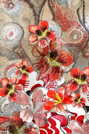 花卉印花华亿平台图片