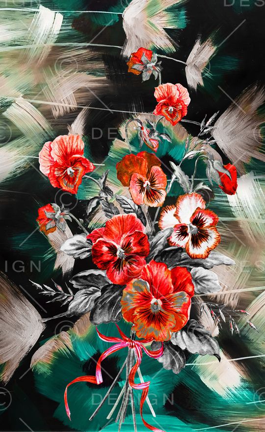 花卉印花华亿平台图片