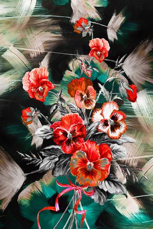 花卉印花华亿平台图片