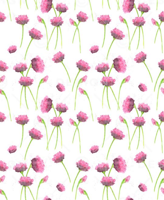 水彩花卉印花华亿平台图片