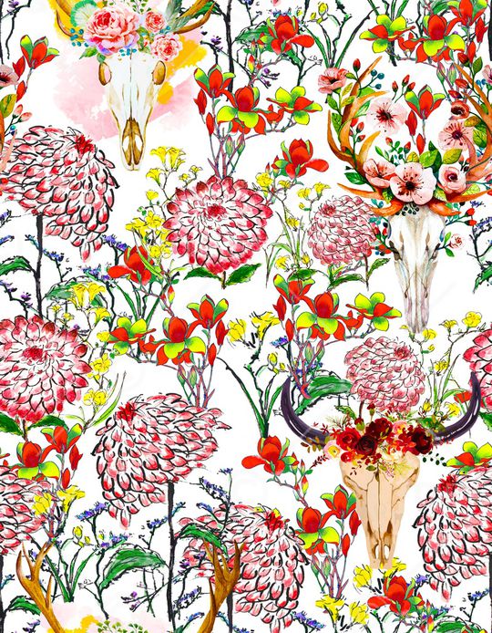 玉兰花印花华亿平台图片