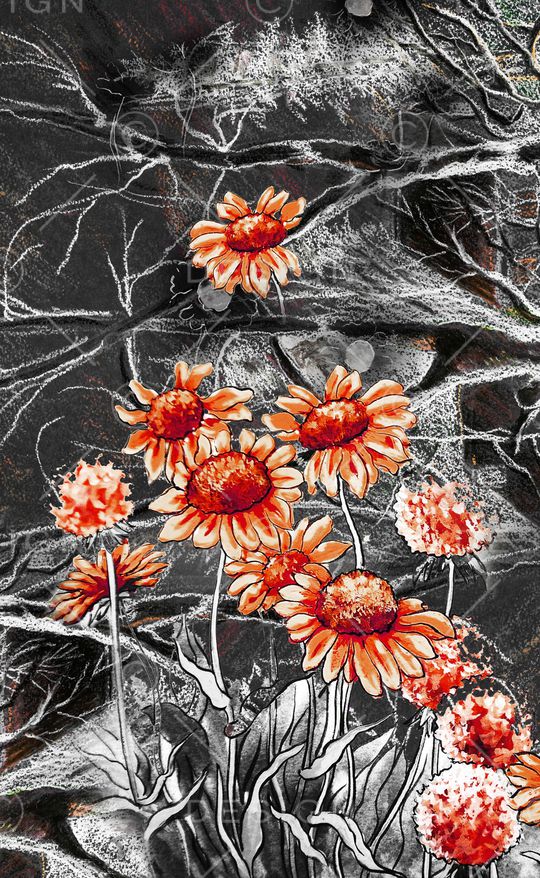 花卉印花华亿平台图片