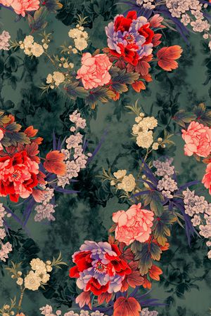 中国风印花华亿平台图片