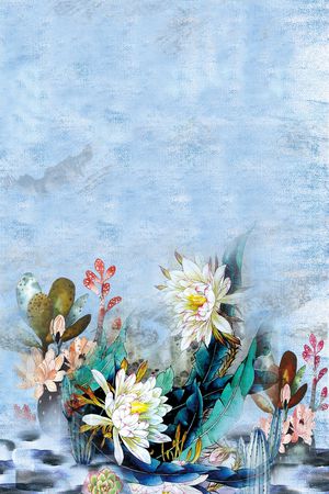 花卉印花华亿平台图片