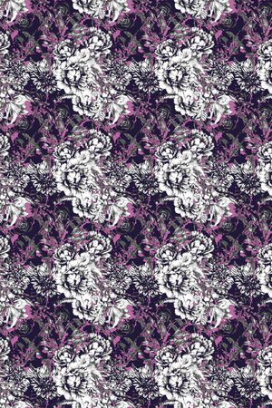 水彩花卉印花华亿平台图片