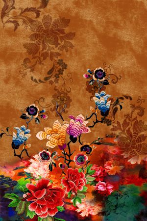 牡丹印花华亿平台图片