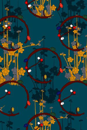 梅花印花华亿平台图片