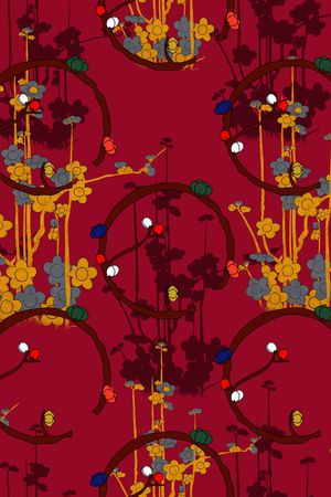 梅花印花华亿平台图片