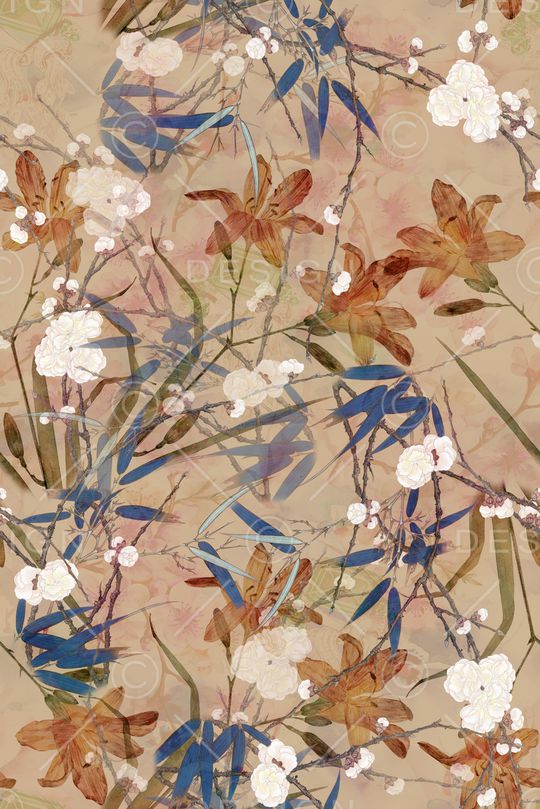 植物印花华亿平台图片