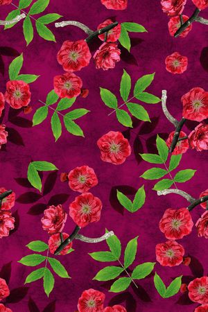 花卉印花华亿平台图片