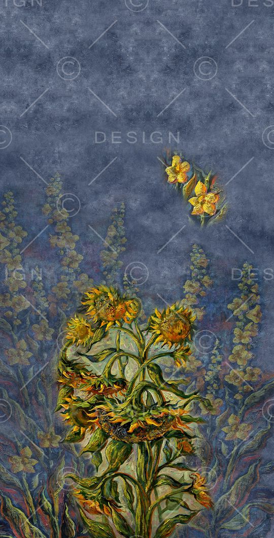 向日葵印花华亿平台图片