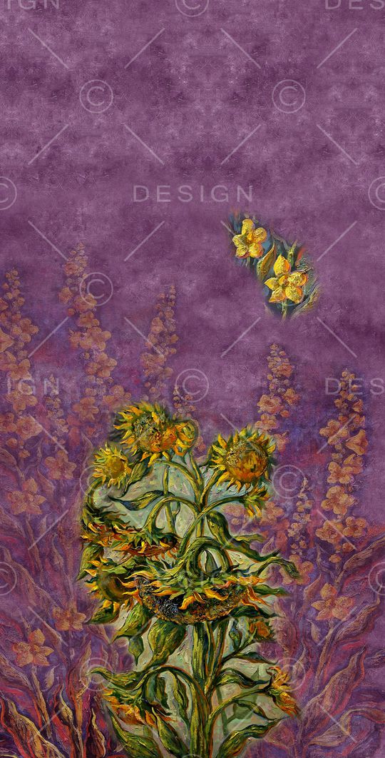 向日葵印花华亿平台图片