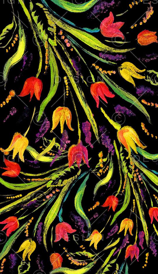 花卉印花华亿平台图片