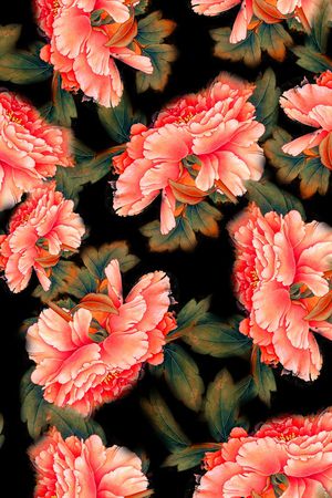 花卉印花华亿平台图片