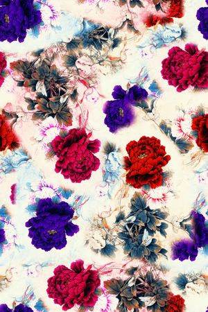 花卉印花华亿平台图片