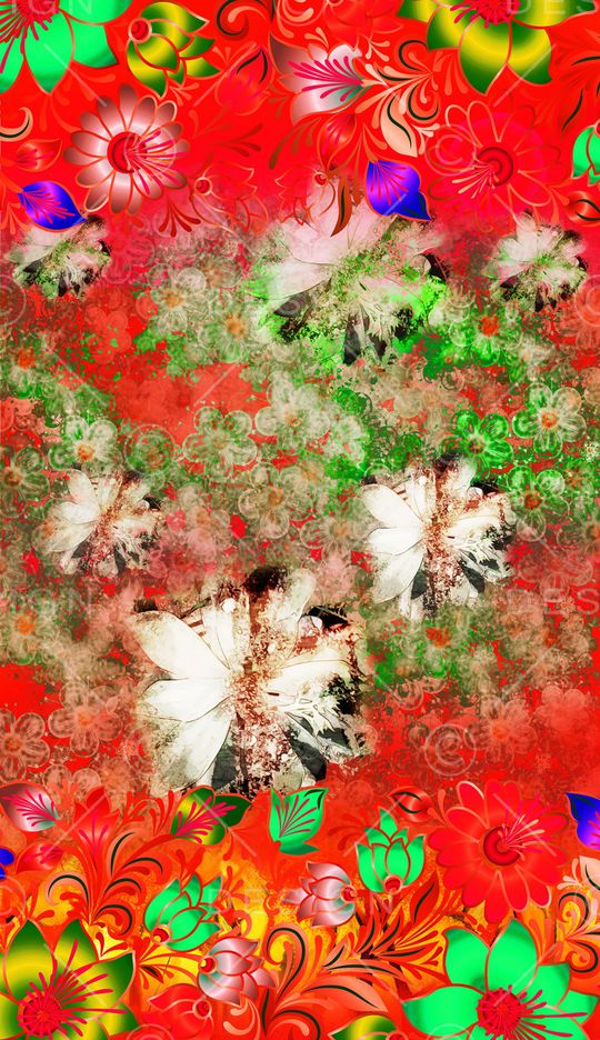 花卉印花华亿平台图片