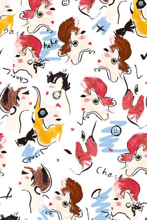 抽象印花华亿平台图片