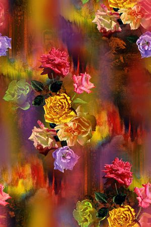 花卉印花华亿平台图片