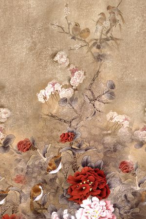 牡丹印花华亿平台图片